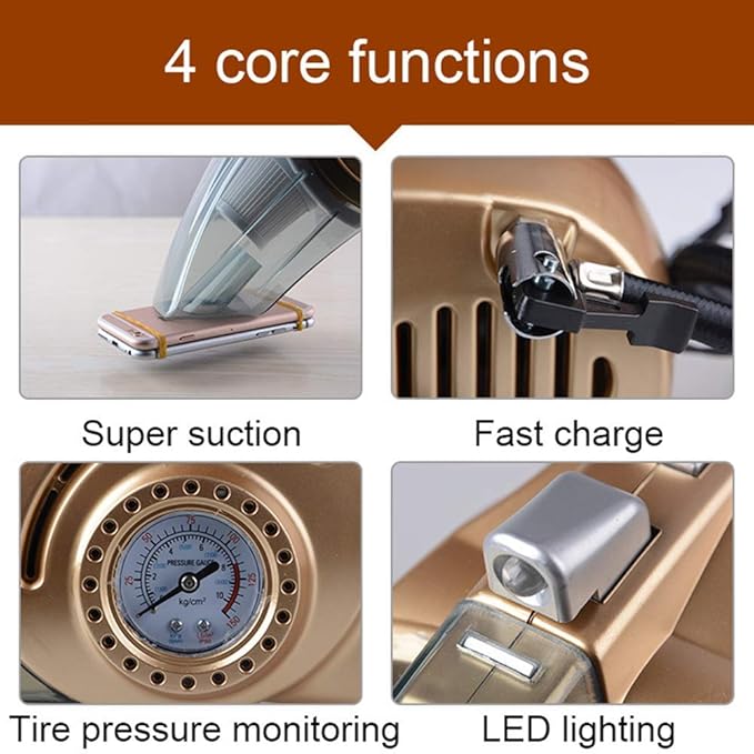 GRAYFAWN 4 in 1 Car Vacuum Cleaner