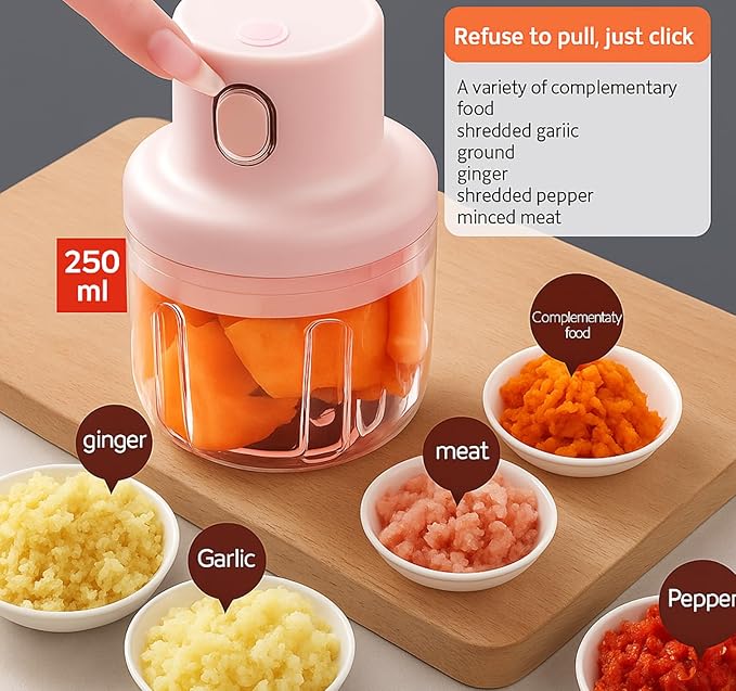 Mini Electric Food Chopper - Portable Design