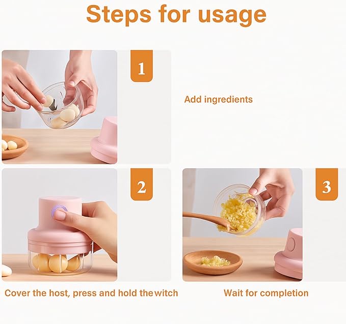 Mini Electric Food Chopper - Portable Design